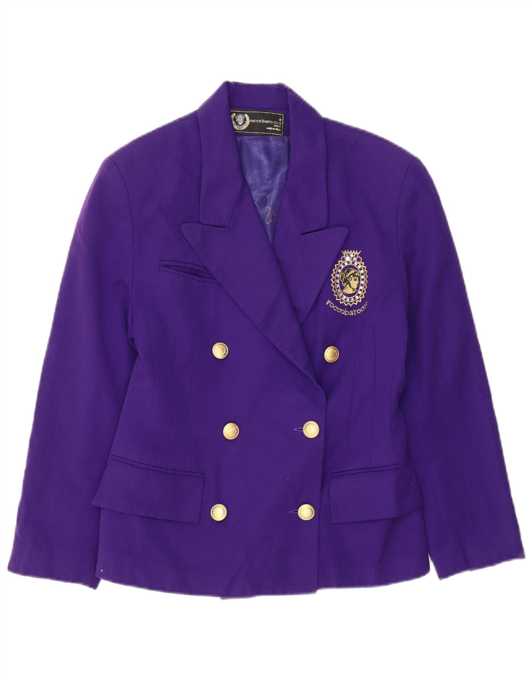Giacca Blazer Doppiopetto Donna ROCCOBAROCCO IT 42 Viola Medio