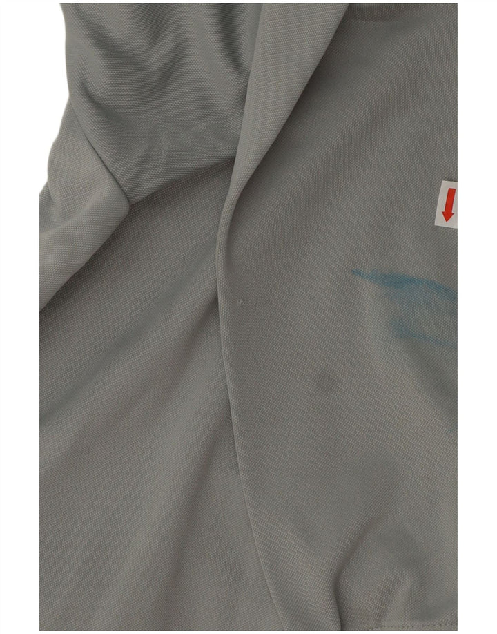 Adidas Uomo Aeroready Zip Collo Pullover Tuta Top Poliestere Grigio Medio