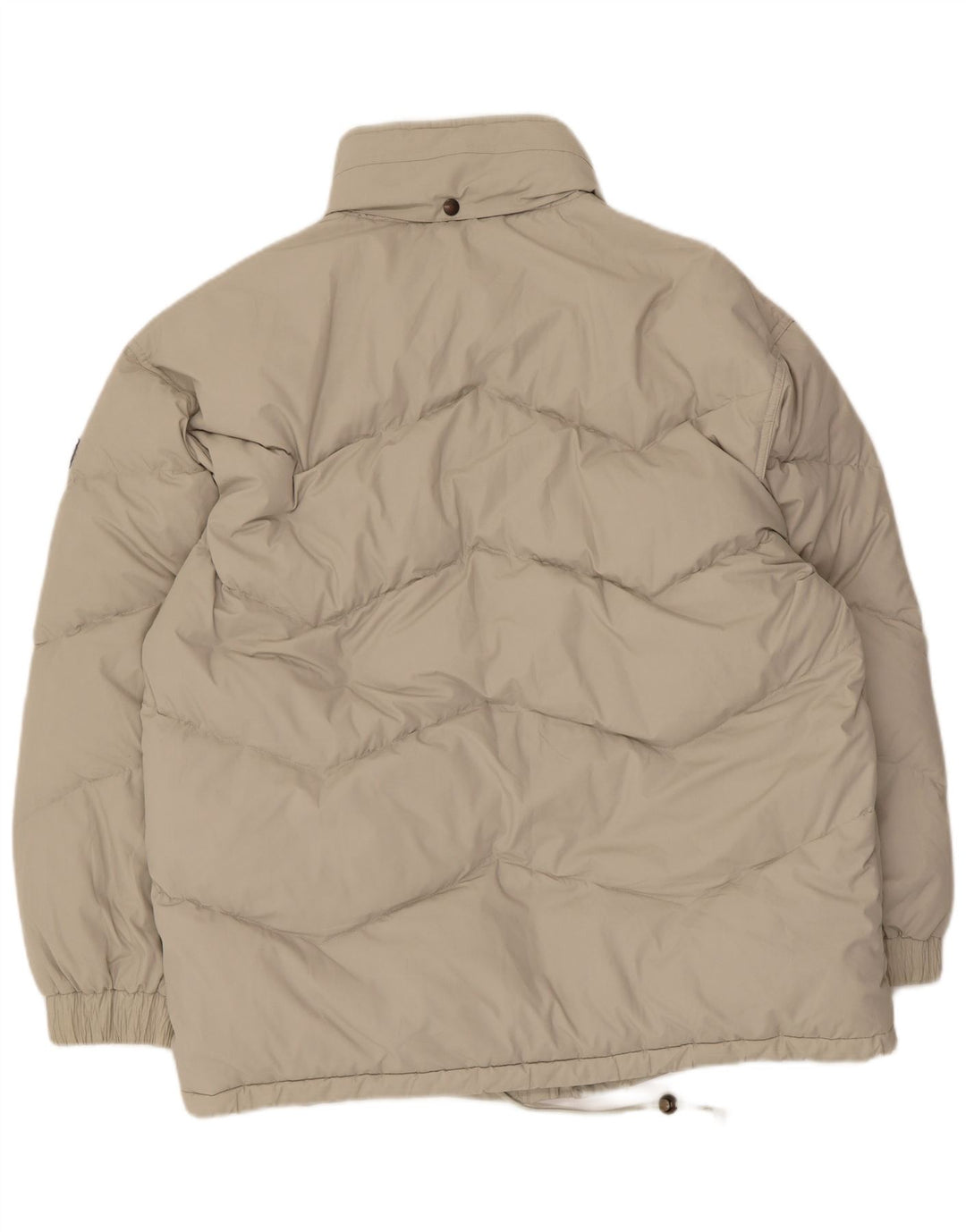 Giacca imbottita con cappuccio vintage da uomo UK 42 XL Poliestere beige