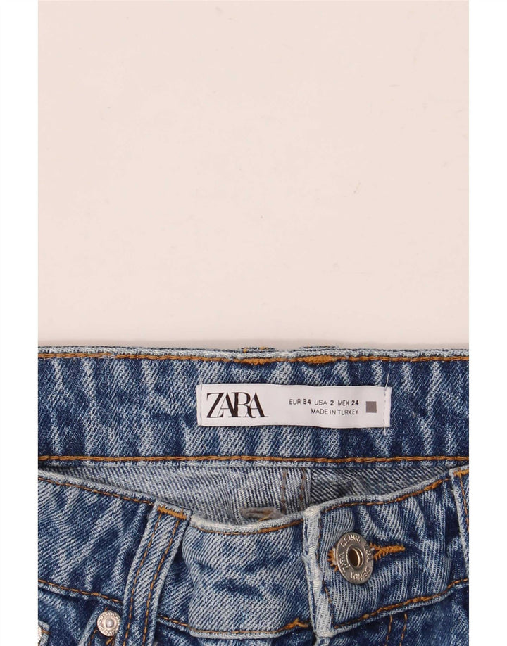 Jeans dritti da donna Zara EU 34 2XS W24 L30 Blu