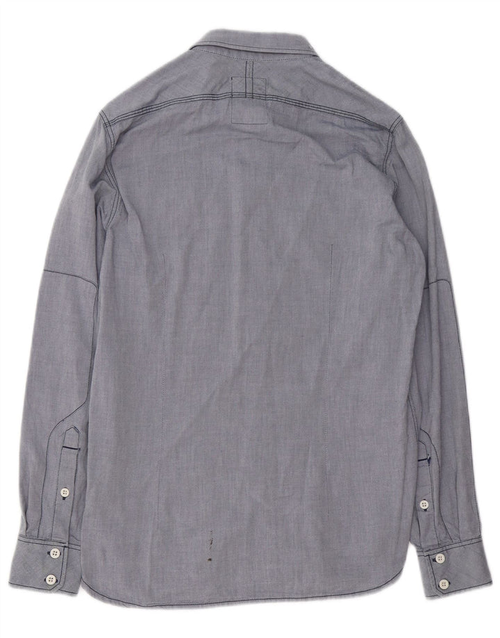 Camicia da uomo G-STAR in cotone blu medio
