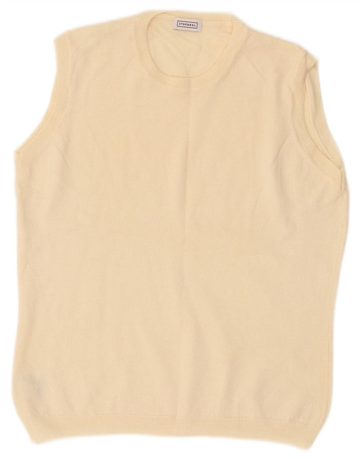 Canotta da donna Stefanel IT 46 Large in lana bianco sporco