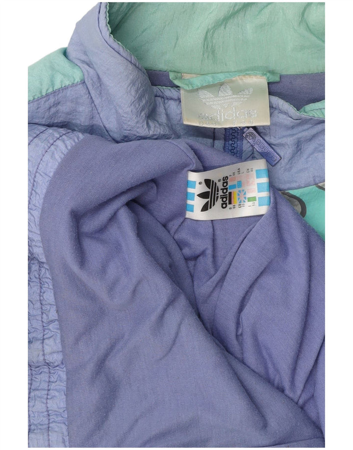 Giacca da ginnastica oversize da donna Adidas UK 16 Large Purple Geometric