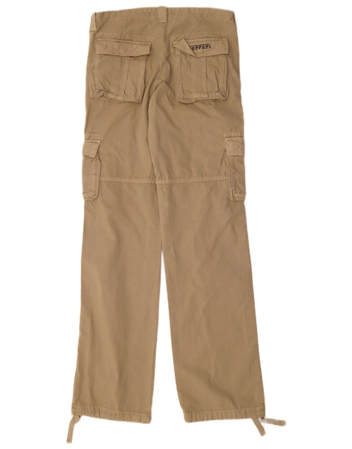Pantaloni cargo dritti da donna Ferrari W32 L34 cotone beige