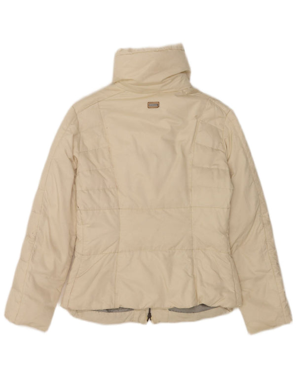 Giacca Imbottita Donna Trussardi IT 46 Large Cotone Bianco Sporco