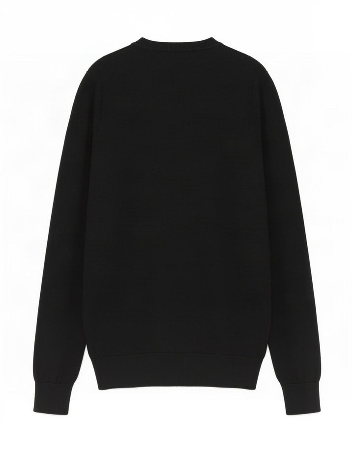 Maglione maglione con scollo a V da donna Massimo Dutti UK 10 piccolo nero