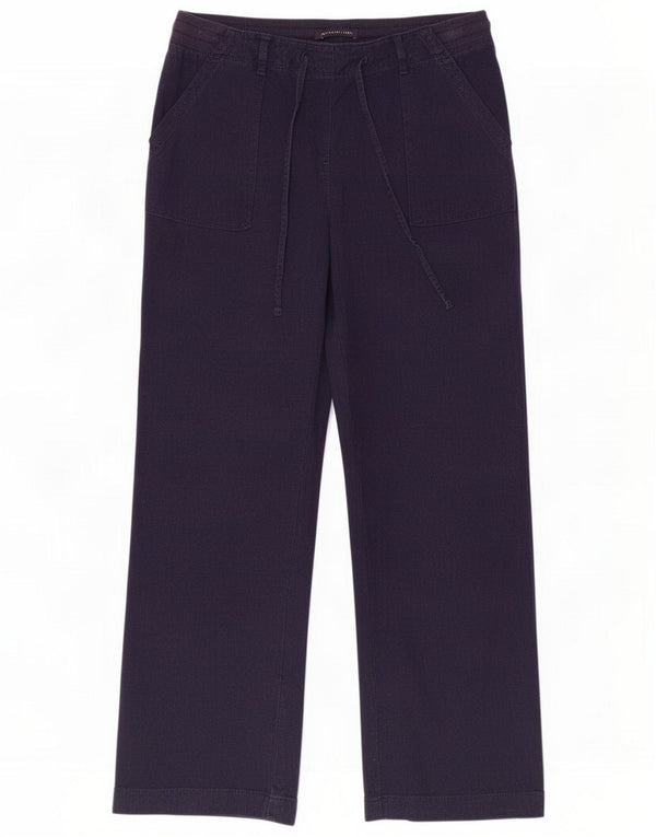 Marks & Spencer Pantaloni casual da donna UK 12 Medium W30 L28 Navy Blue