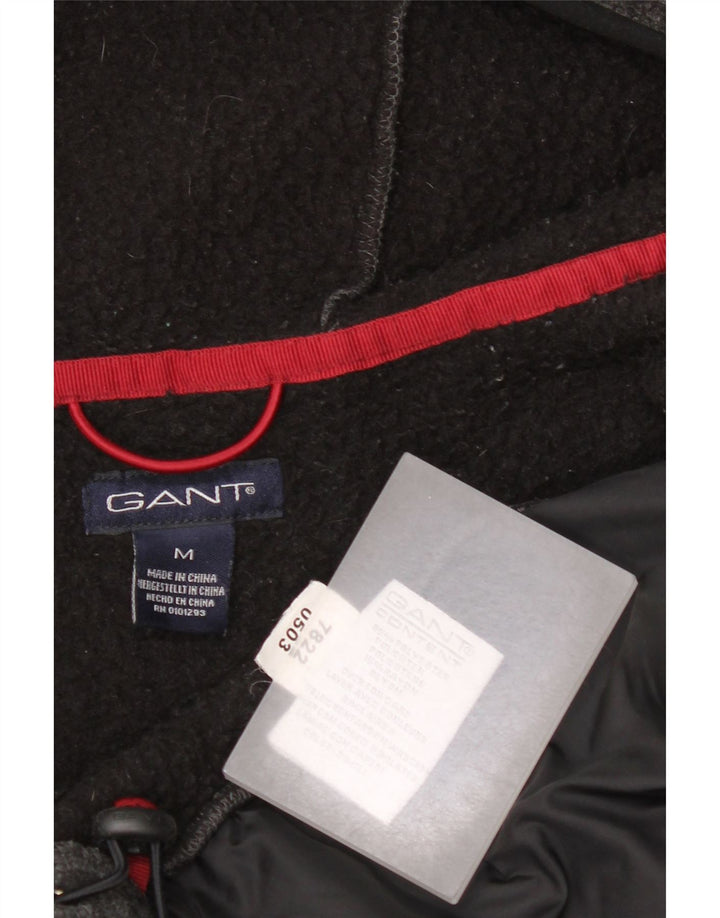 Gant Felpa con cappuccio e zip grafica da uomo in poliestere chiazzato grigio medio