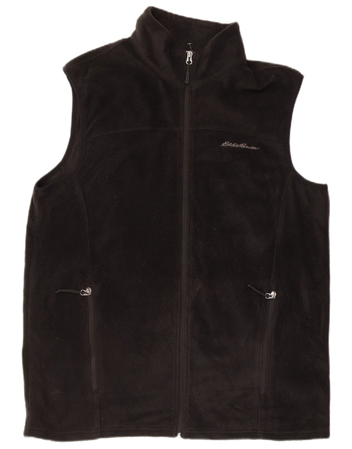 Gilet in pile da uomo Eddie Bauer UK 40 grande poliestere nero