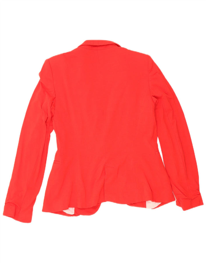 Giacca blazer da donna a 1 bottone Zara UK 12 acetato rosso medio