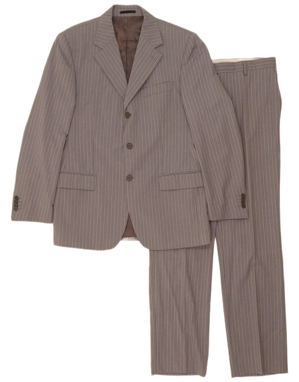 Abito da Uomo Ferre 3 Bottoni 2 Pezzi IT 50 Large W34 L33 Viscosa a Righe Grigie