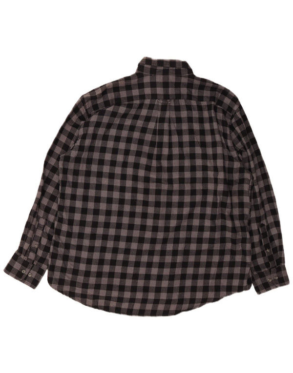 Camicia in flanella da uomo IZOD 2XL a quadri grigi