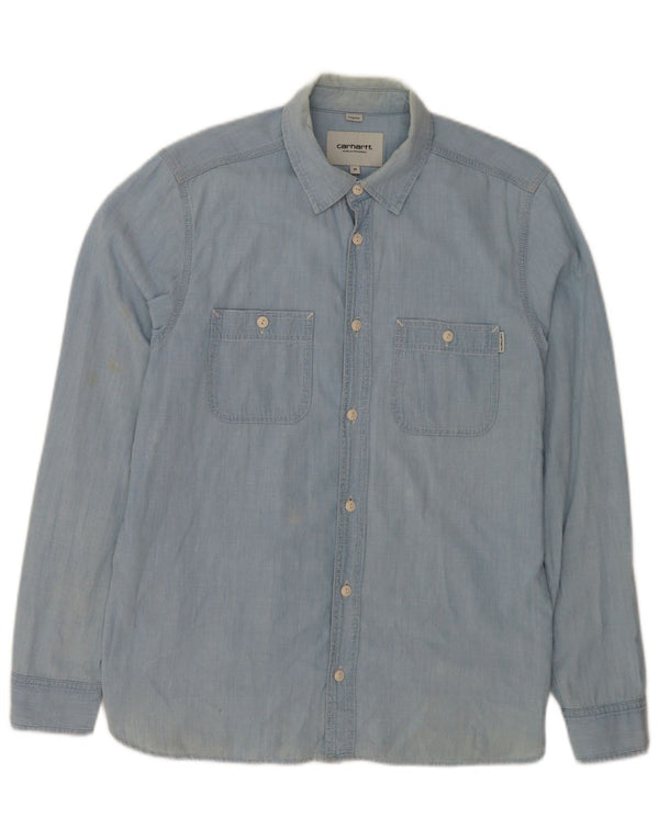 Camicia Carhartt da uomo vestibilità regolare in cotone blu medio
