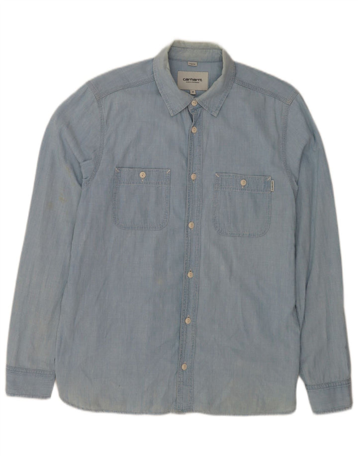 Camicia Carhartt da uomo vestibilità regolare in cotone blu medio
