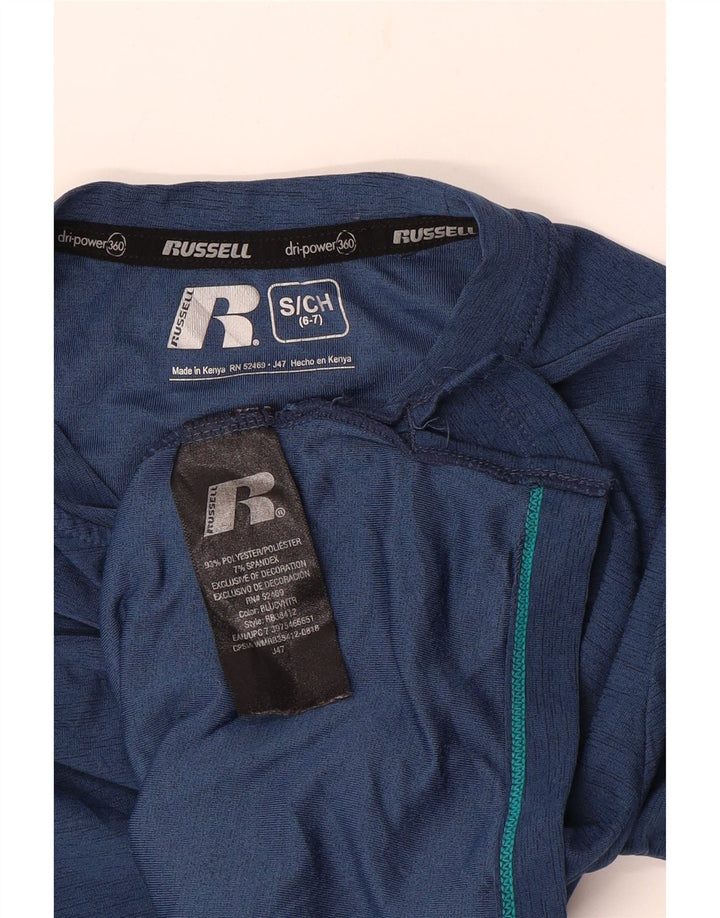 Maglia a maniche lunghe Dri-Power da ragazzo Russell Athletic 6-7 anni piccola blu navy