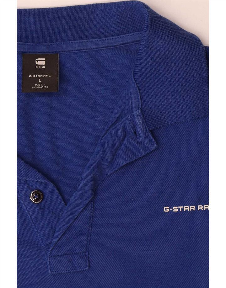 Polo G-Star da uomo Raw Large in cotone blu