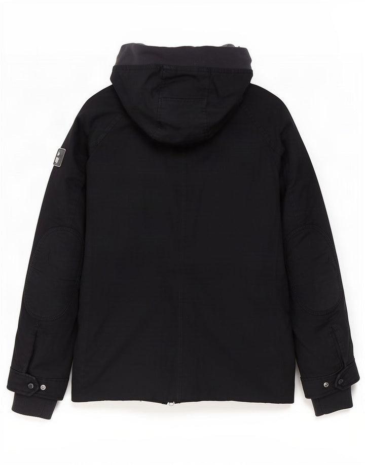 Giacca imbottita con cappuccio da donna Woolrich UK 10 piccola in cotone blu navy