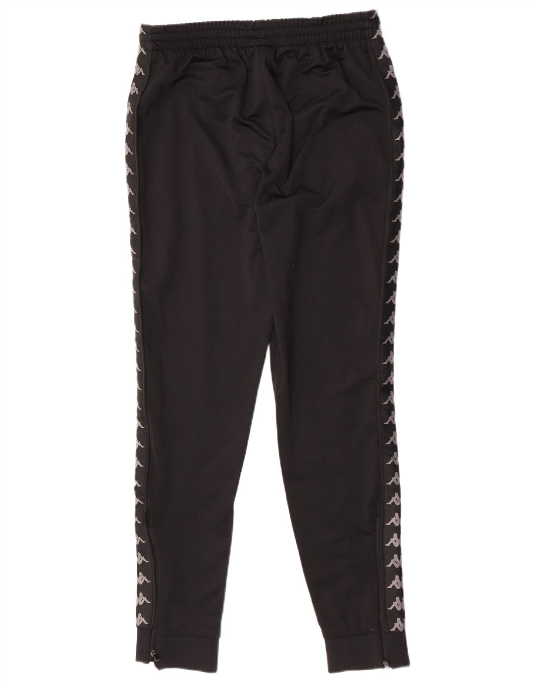 Pantaloni da tuta con grafica Kappa da uomo Joggers medio poliestere nero