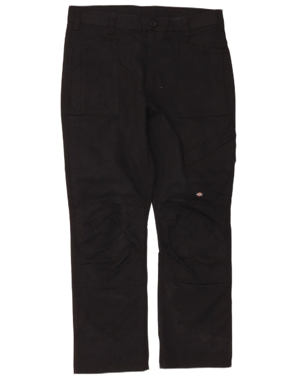Dickies Mens Straight Cargo Trousers W36 L32 Black Polyester