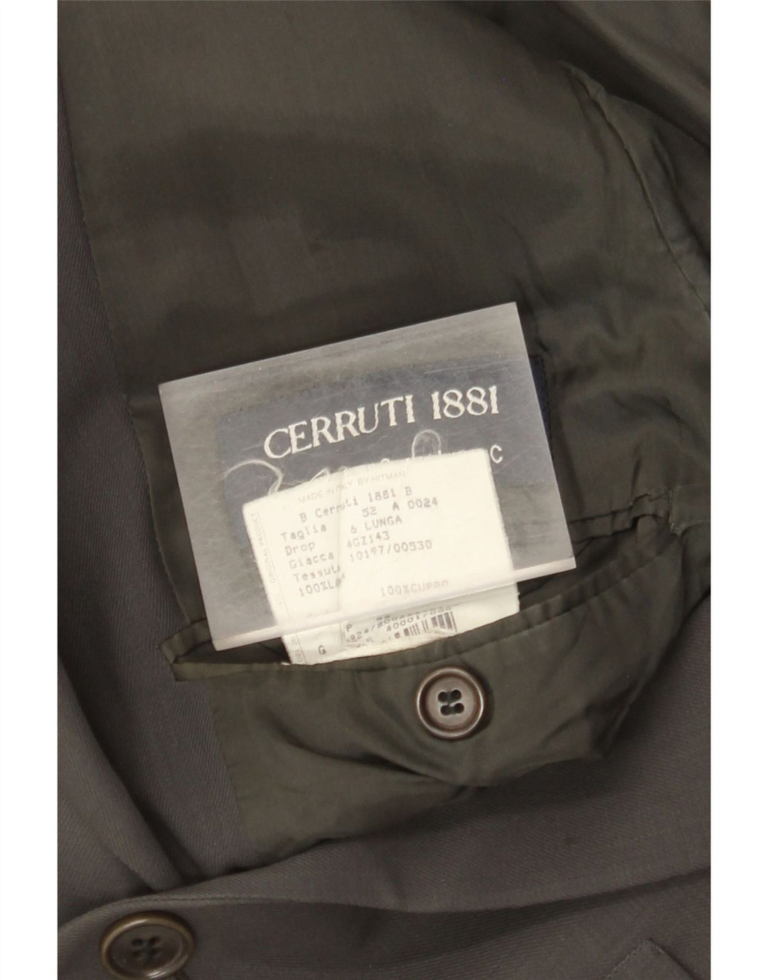 Giacca Blazer 3 Bottoni Uomo Cerruti 1881 IT 52 XL Cupro Nero
