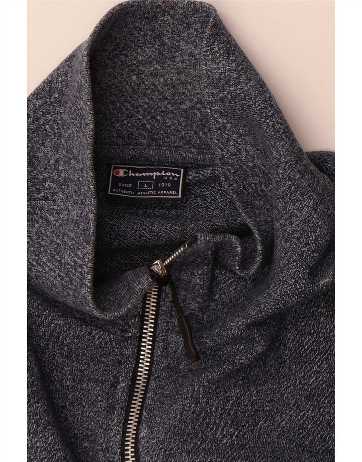 Giacca da tuta da uomo Champion di grandi dimensioni in cotone screziato blu navy