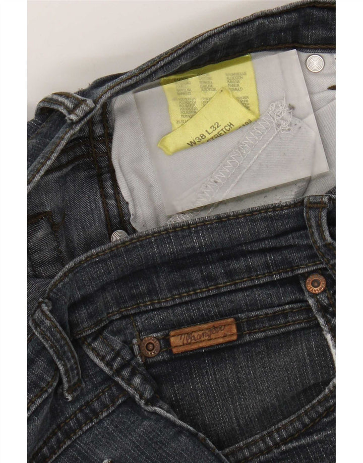 Jeans dritti da uomo Wrangler W38 L32 cotone blu navy