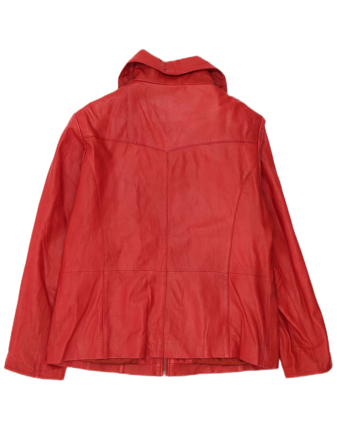 Giacca in pelle da donna Julia S. Roma UK 18 XL Pelle rossa