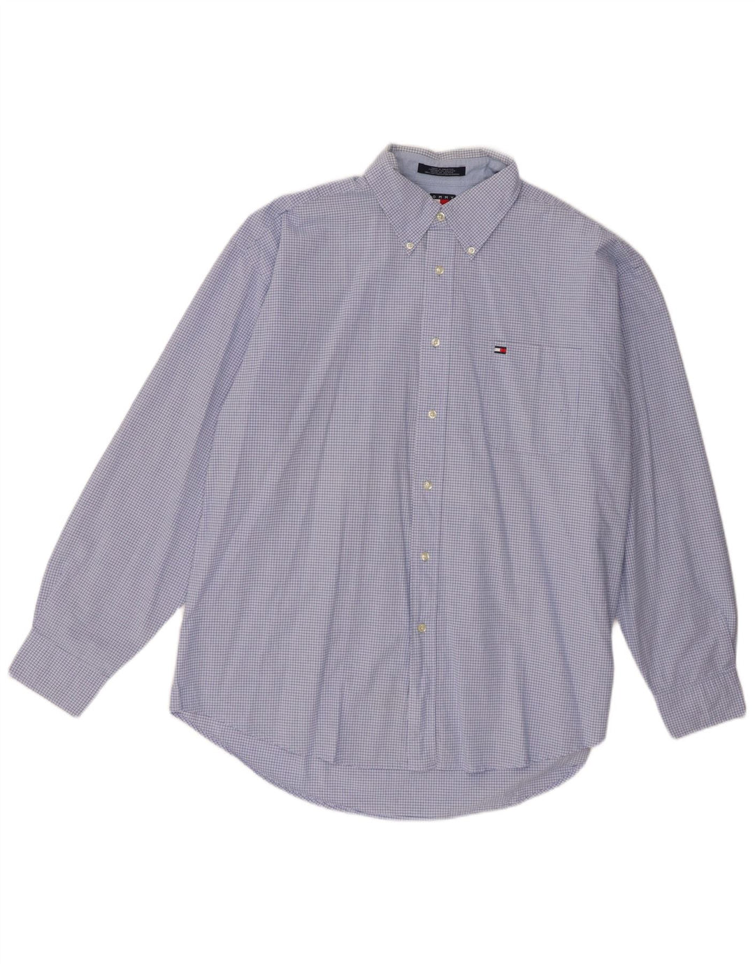 Camicia da uomo Tommy Hilfiger XL in cotone a quadri blu