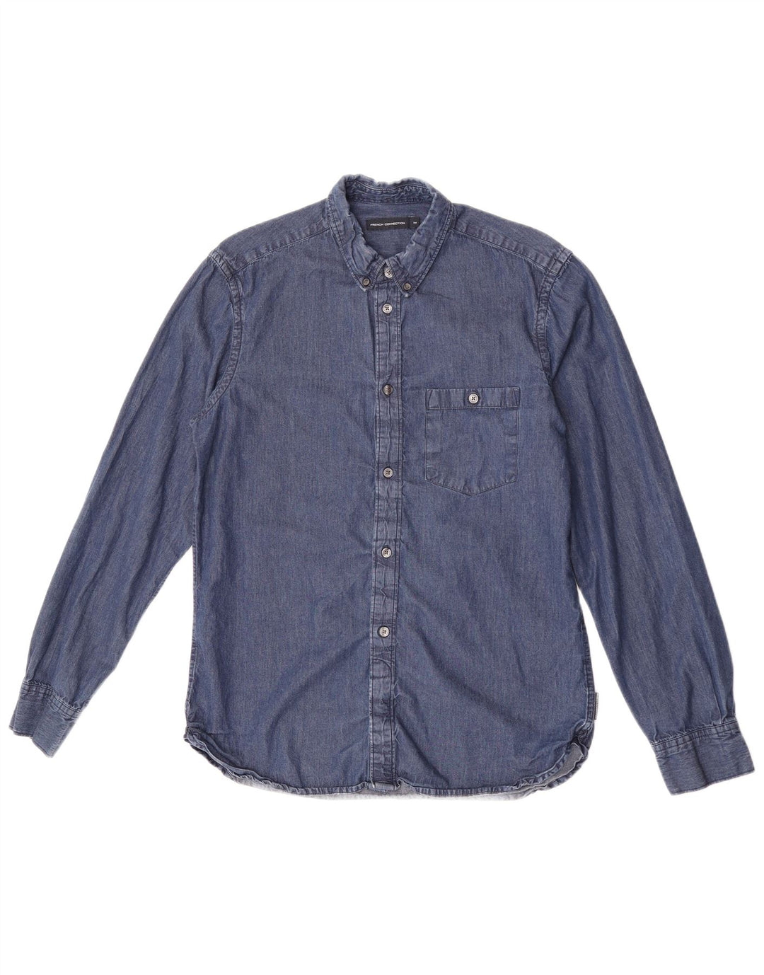 Camicia di jeans da uomo French Connection in cotone blu medio