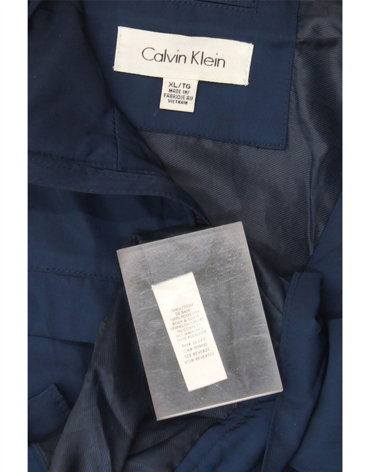 Giubbotto bomber da uomo Calvin Klein UK 42 XL poliestere blu navy
