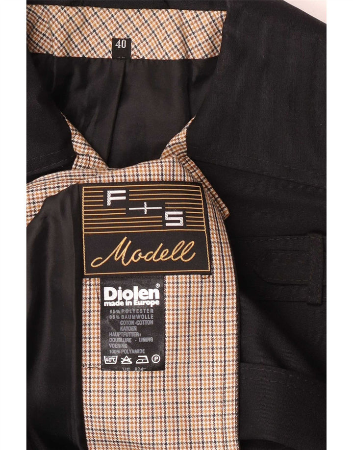 Diolen Trench da donna UK 12 Medio Nero Poliestere