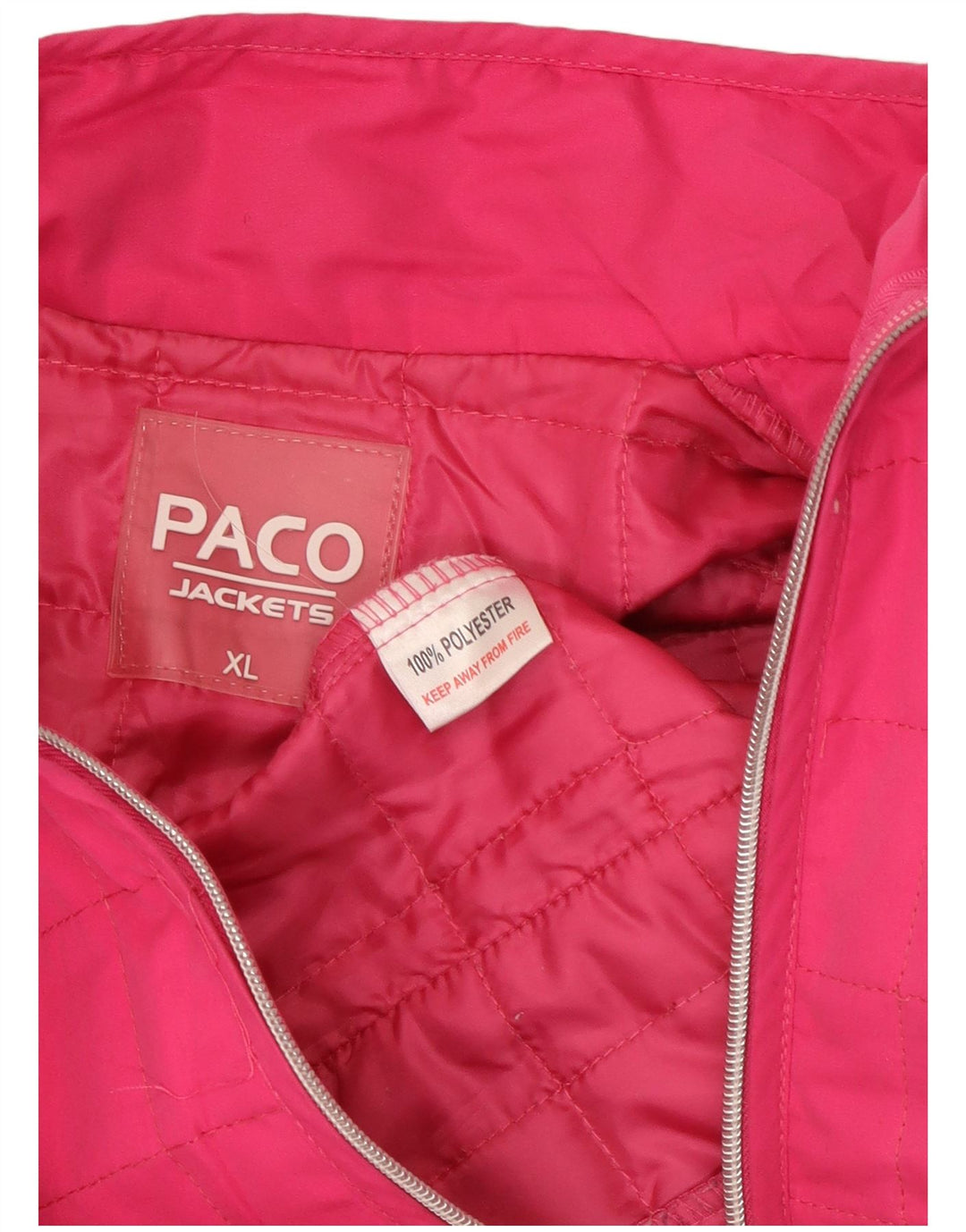 Gilet imbottito da donna PACO UK 18 XL poliestere rosa