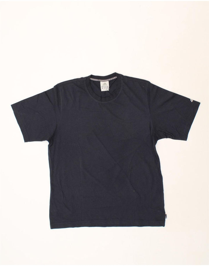 ADIDAS Mens T-Shirt Top Large Navy Blue Cotton Vintage Adidas and Second-Hand Adidas from Messina Hembry 