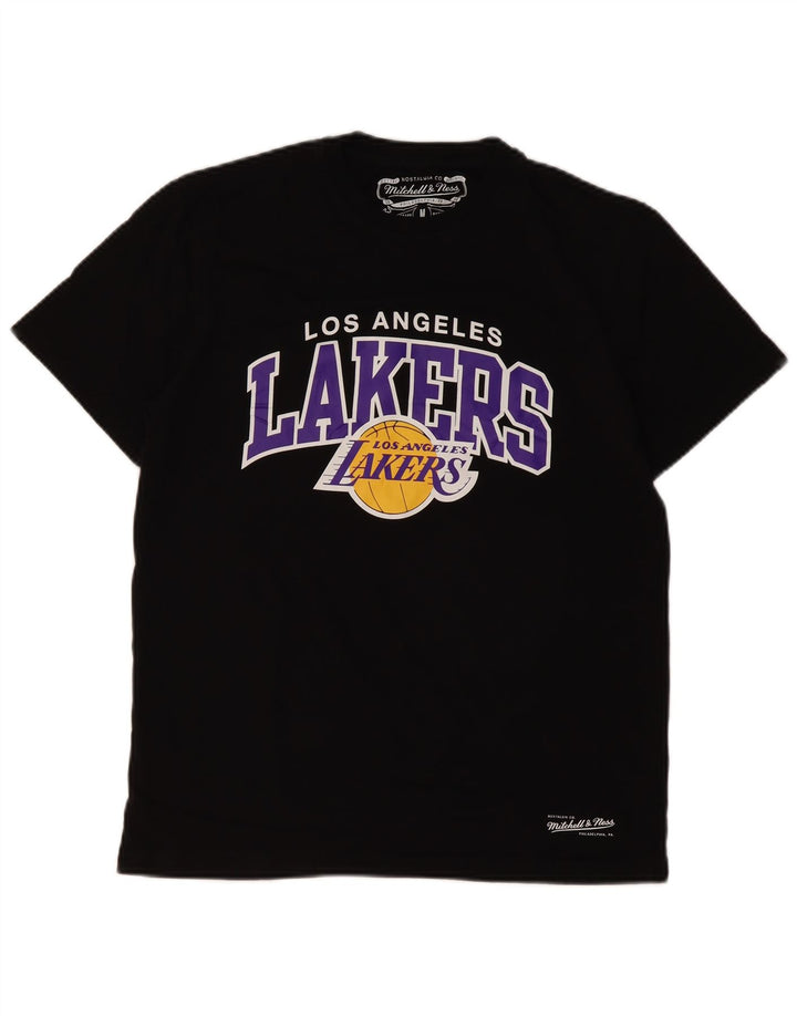 MITCHELL & NESS T-shirt grafica da uomo dei Los Angeles Lakers, nera media