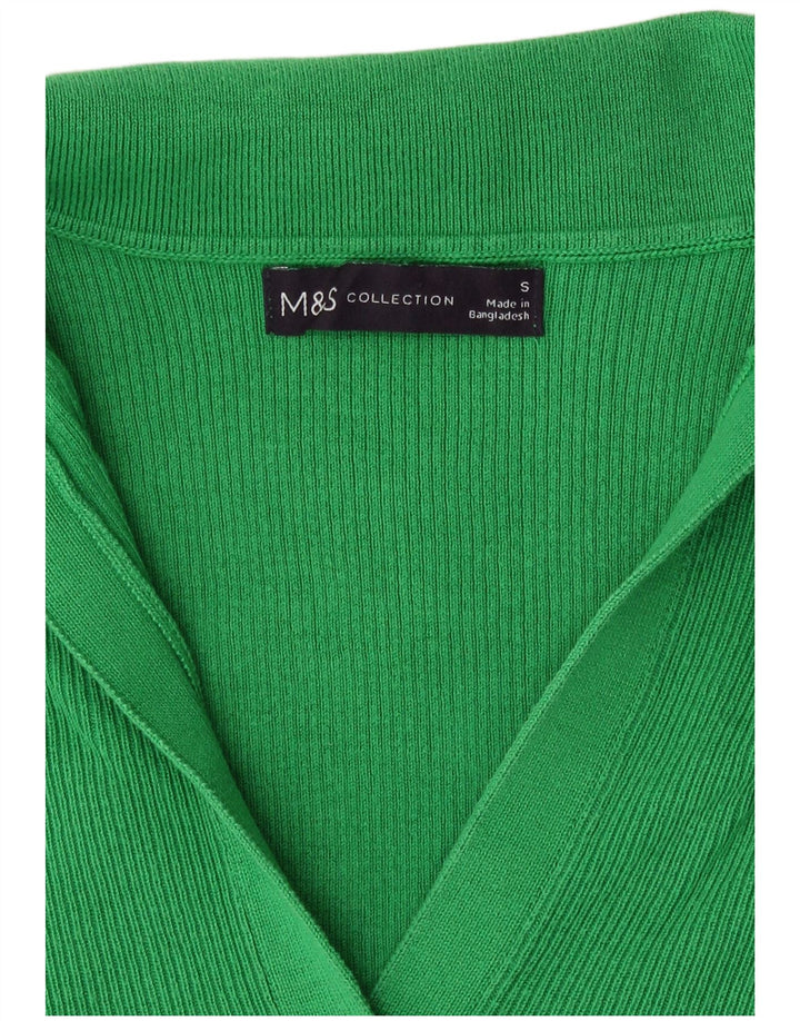 Polo in maglia da donna Marks & Spencer UK 8 piccola verde
