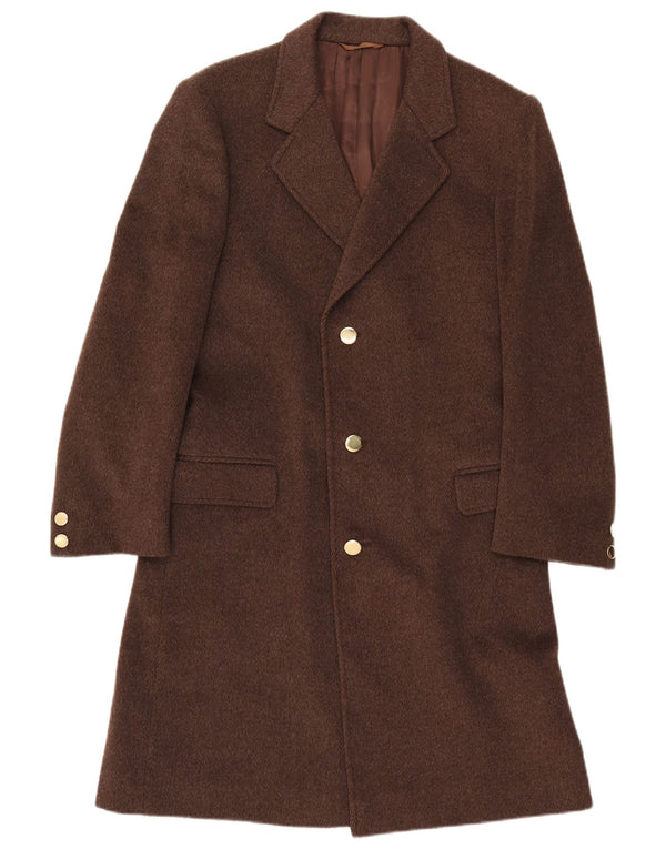 Soprabito vintage da donna IT 52 2XL in lana marrone