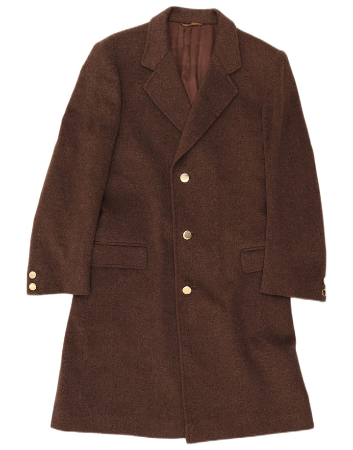 Soprabito vintage da donna IT 52 2XL in lana marrone