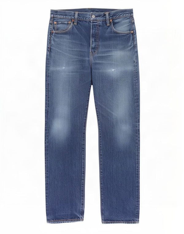 Jeans dritti invecchiati da uomo Levi's W34 L34 cotone blu