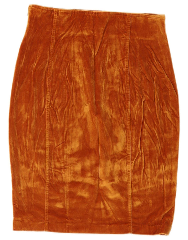 Gonna Tubino Donna Trussardi in Velluto IT 46 Large W32 Cotone Marrone