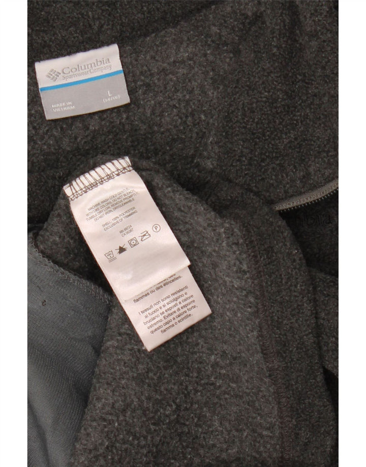 COLUMBIA Womens Fleece Jacket UK 16 Large Grey Polyester