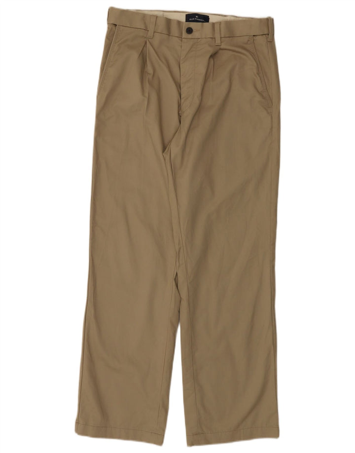 MARKS & SPENCER Pantaloni chino dritti da uomo W30 L29 Cotone beige