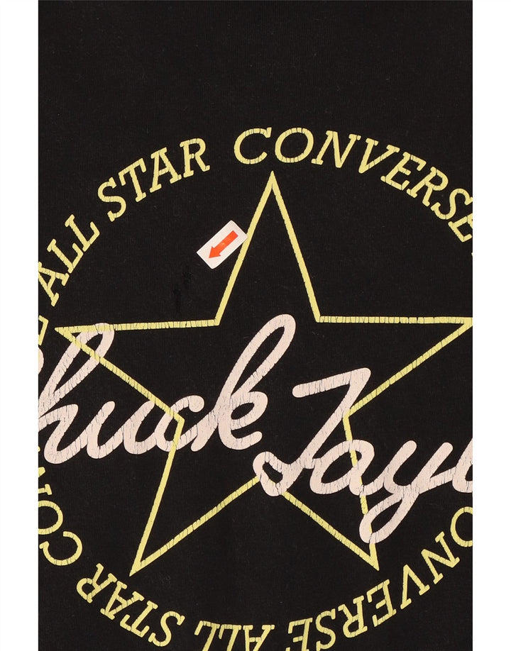 CONVERSE Mens Graphic T-Shirt Top Large Black Cotton Vintage Converse and Second-Hand Converse from Messina Hembry 
