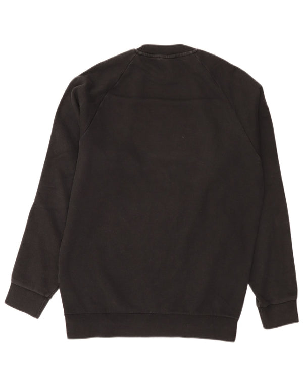 Adidas Uomo Regular Fit Felpa Maglione Piccolo Nero Cotone Sportivo