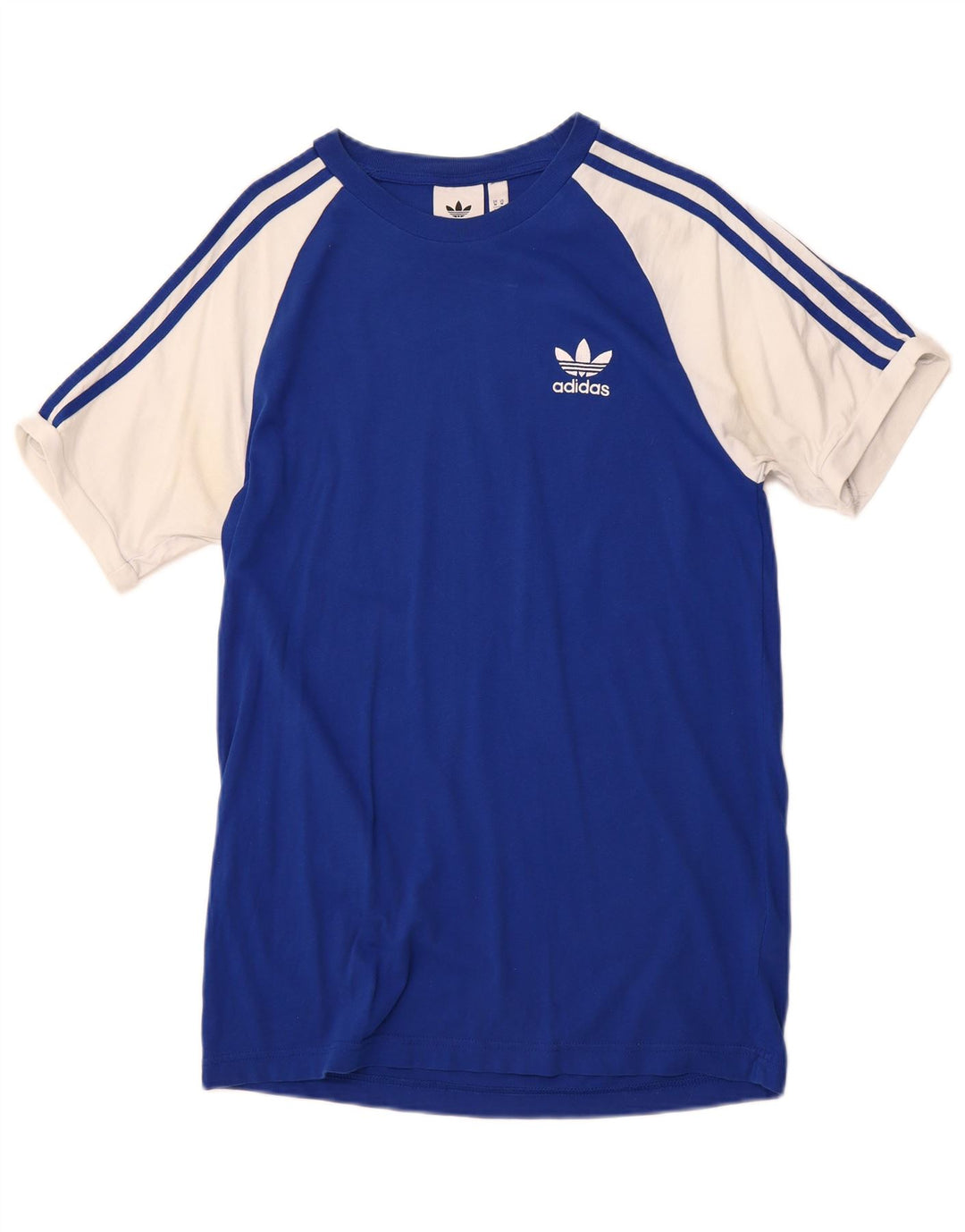 T-shirt da uomo ADIDAS Top in cotone color block blu medio