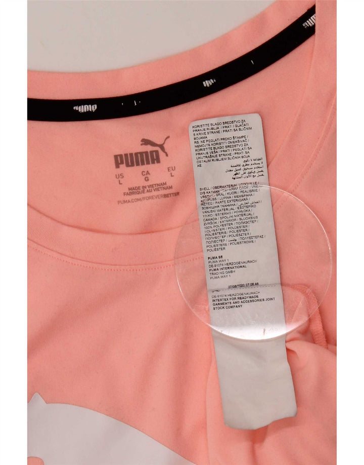 Canotta grafica da donna Puma UK 16 grande rosa poliestere