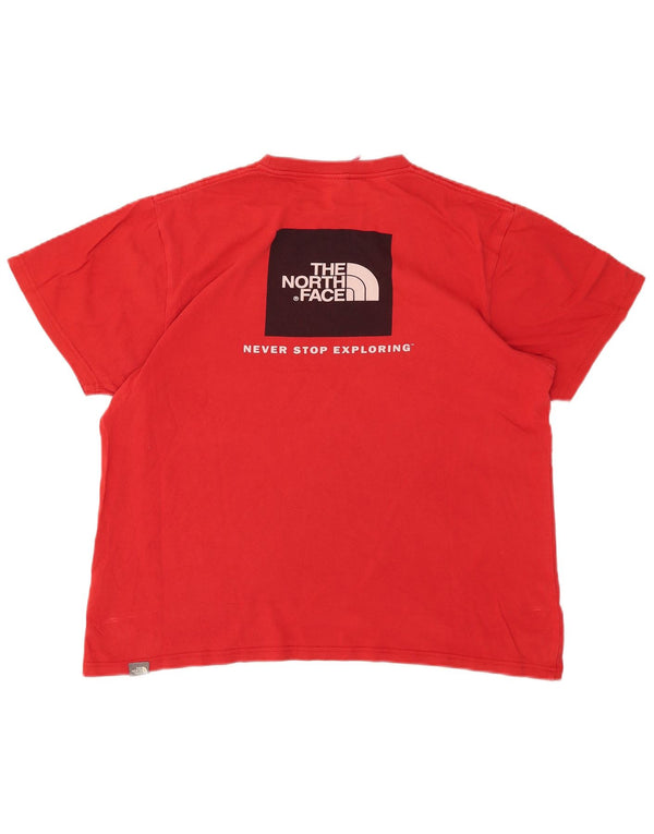 T-shirt grafica da uomo The North Face Top grande in cotone rosso