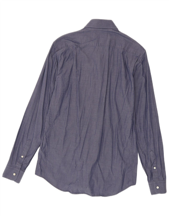 Camicia da uomo Reiss piccola in cotone blu navy