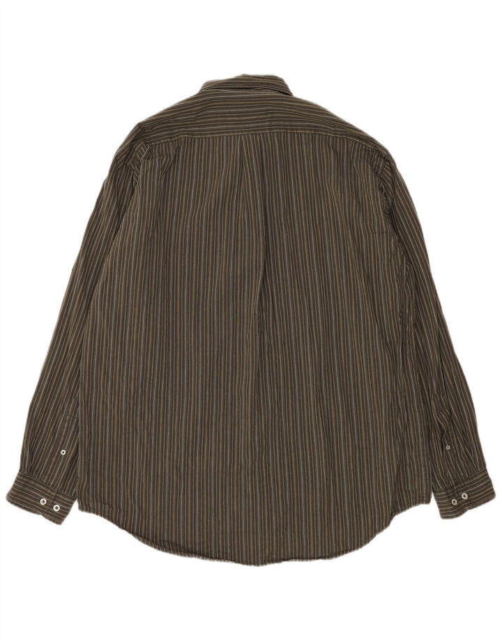 Camicia da uomo Marlboro Classics 2XL cotone a righe kaki