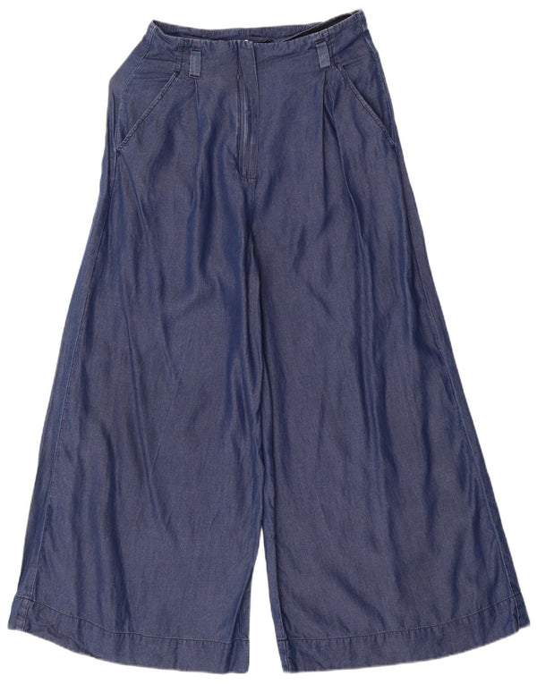 Pantaloni chino a vita alta EMME da donna Marella UK 8 piccoli W26 L25 blu