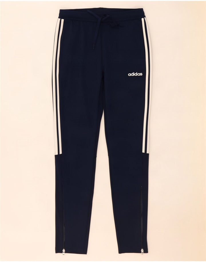 Pantaloni da tuta Adidas Climalite da uomo medi in poliestere blu navy